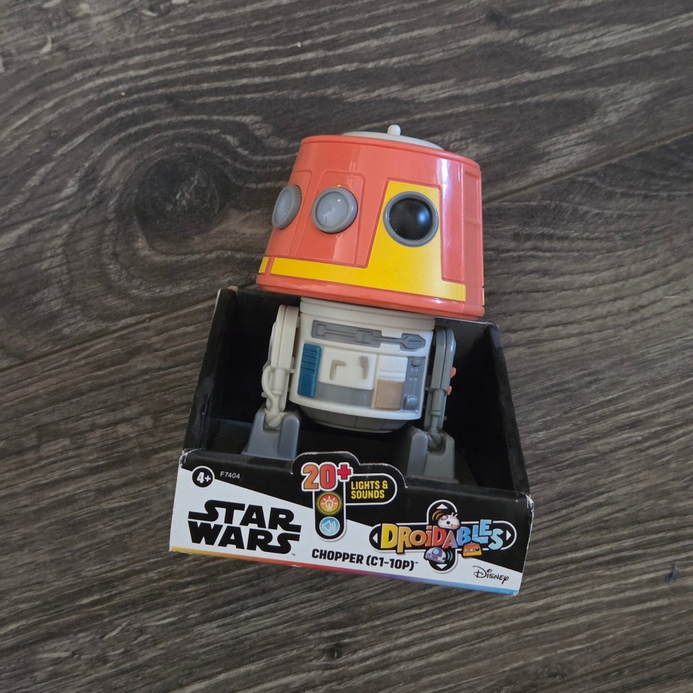 Star Wars Droidables Chopper C1-10P Toy 4in Orange Hasbro Lights Sounds NEW